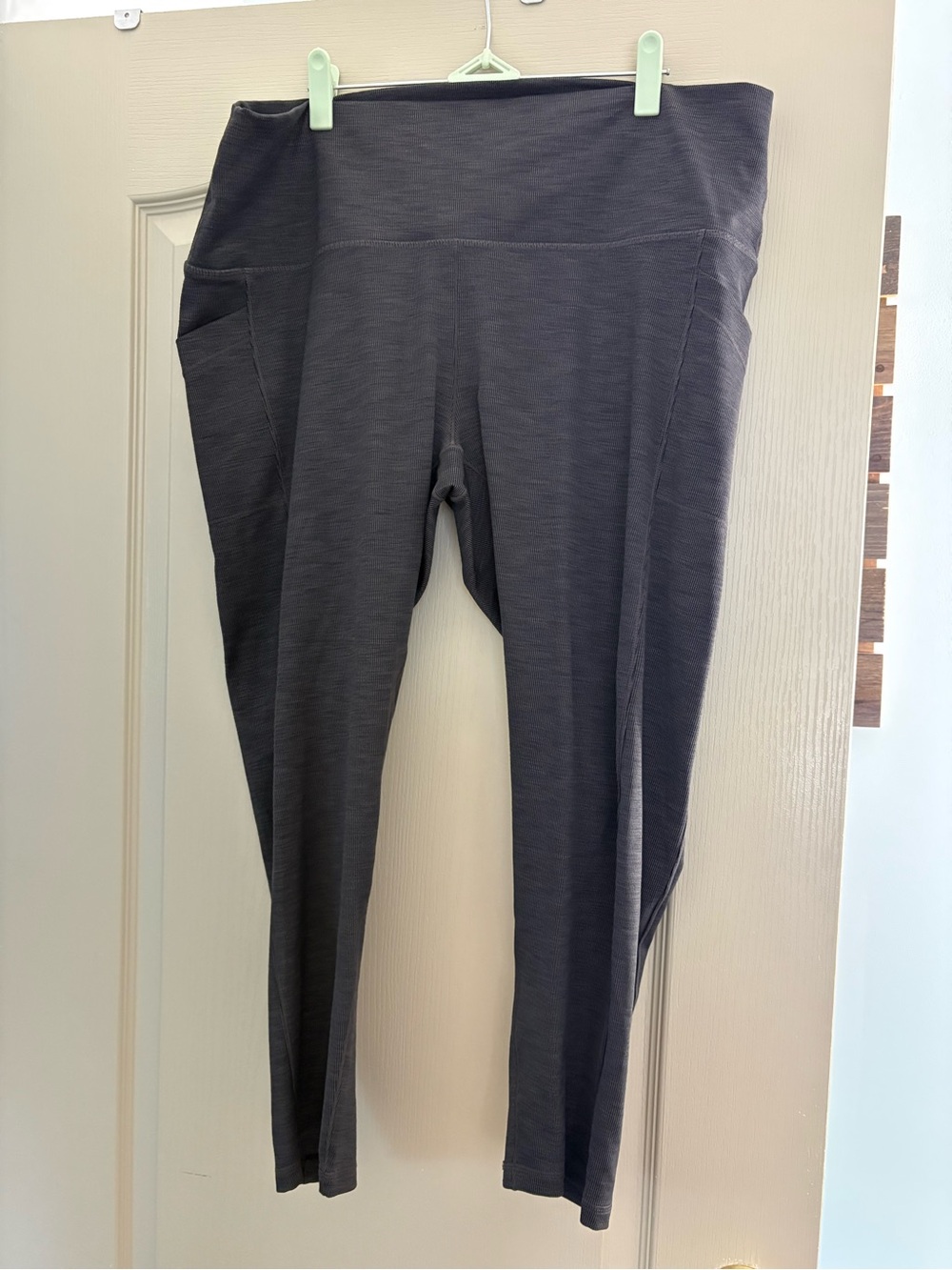 Prana Women's Charcoal Gray High-Rise Leggings with Side Pockets